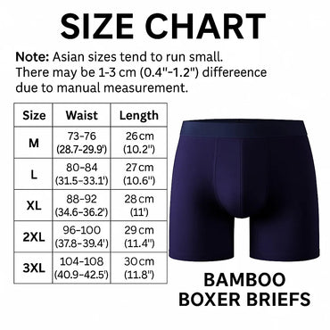 95% Bamboo Fiber 5% Spandex Multipack Men's X-length Long Leg Boxer Classic Design Comfortflex Waistband Underwear Man Sports XL