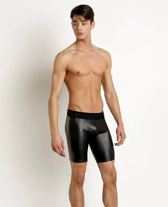 New Style  Sexy Leather Pants BOYTHOR  Men's Home Trousers High Elastic Breathable Private Customized