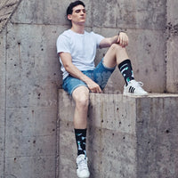 10 Pairs/Lot Funny Happy Men Socks Crew Socks Colorful Combed Cotton Christmas Rhombus Casual Fashion Autumn Big Size Men Socks