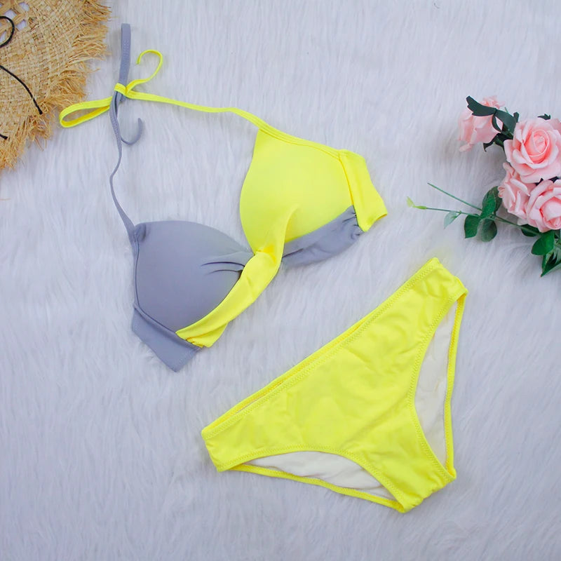 Sexy Bikini Push Up Swimwear Women Biquini Feminino 2023 Mujer Swimsuit Tanga Swimming Bathing Suit Bikinis Set 3XL