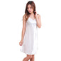 Chemise Sleepdress Summer Lady Sleepwear Female Sexy Spaghetti Strap Nightgown Rayon Nightdress Side Spllit Kimono Dressing Gown