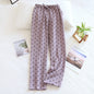 100% Cotton Home Pajama Pants Love Printing Sleep Bottoms Sleeping Lounge Pants Loose Sleep Wear Casual Women Pajama Trouser