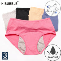 3pcs Menstrual Panties Physiological Pants Leak Proof Women Underwear Period Mesh Breathable Briefs Plus Size Underwear L-8XL