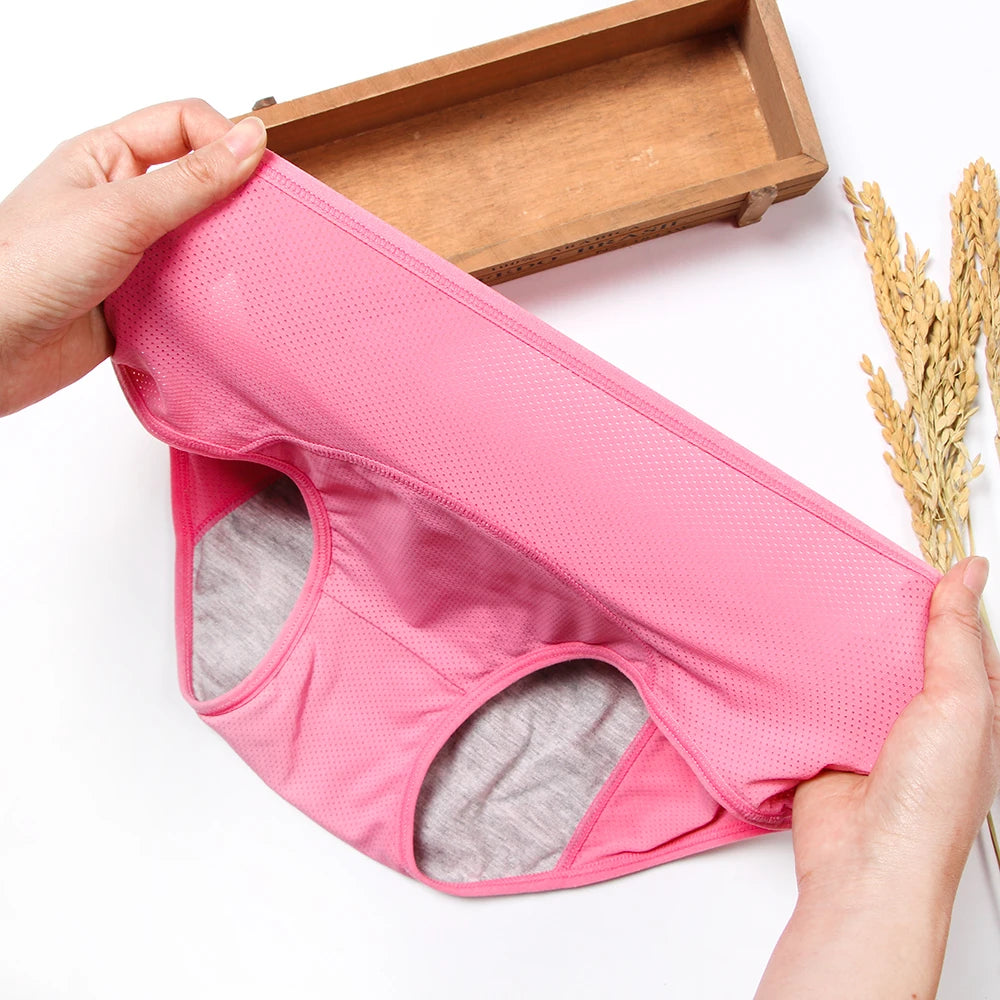 3pcs Menstrual Panties Physiological Pants Leak Proof Women Underwear Period Mesh Breathable Briefs Plus Size Underwear L-8XL