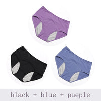 3pcs Menstrual Panties Physiological Pants Leak Proof Women Underwear Period Mesh Breathable Briefs Plus Size Underwear L-8XL