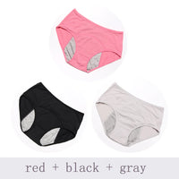 3pcs Menstrual Panties Physiological Pants Leak Proof Women Underwear Period Mesh Breathable Briefs Plus Size Underwear L-8XL