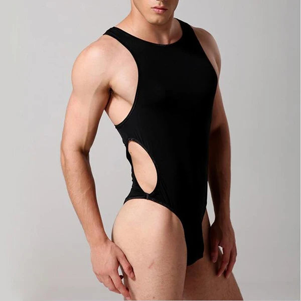 Aismz male corset ice silk bodysuit men masculino buckle one-piece underwear shapewear for men jumpsuit faja reductora hombre