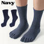 1-5Pairs Five/Two Fingers Toe Socks Breathable Autumn Socks Unisex Sports Running Absorb Sweat Antibacterial Mid-calf Socks 2025