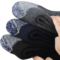 3Pairs Thicken Winter Socks for Men Thermal Soft Work Mid Calf Socks Warm Comfortable Home Socks Sports