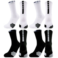 4Pair Men Women Sport Socks Football Basketball Baseball Rugby Soccer Cycling Running Hiking Tennis