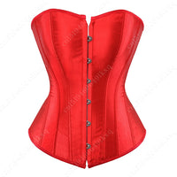 Bustier Corset Tops for Women Overbust Satin Sexy Lace Up Corset Gold Gothic Corset and Bustiers