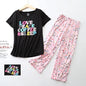Pajama Sets for Women Summer Short Sleeve Plus Size Lightweight Sleepwear Suit Cute Fresh Homewear 2pcs Suits