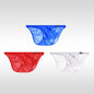 3PCS Japanese men's underwear ice silk low waist sexy triangle pants U convex three-dimensional silky tight