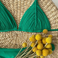 Sexy Braid Bikini Swimsuit Brazilan Bikini Set Swimwear for Women High Leg Halter Two Piece Bathing Suits Summer Female