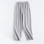 Cotton Men Pajama Pants Spring Autumn Male Trousers Home Pants Solid Casual Large Size Loose Drawstring Sleep Bottoms Sleepwear