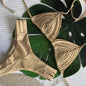 Sexy Braid Bikini Swimsuit Brazilan Bikini Set Swimwear for Women High Leg Halter Two Piece Bathing Suits Summer Female