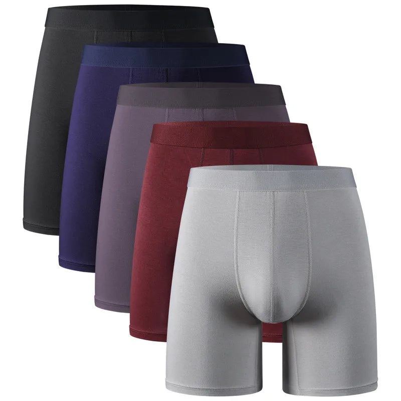 95% Bamboo Fiber 5% Spandex Multipack Men's X-length Long Leg Boxer Classic Design Comfortflex Waistband Underwear Man Sports XL