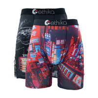 ETHIKA 2Pcs Men Boxershorts Mesh Breathable Crotch Mens Panties Men Underpants Underwear Plus Size Men's Boxers Briefs Trunks