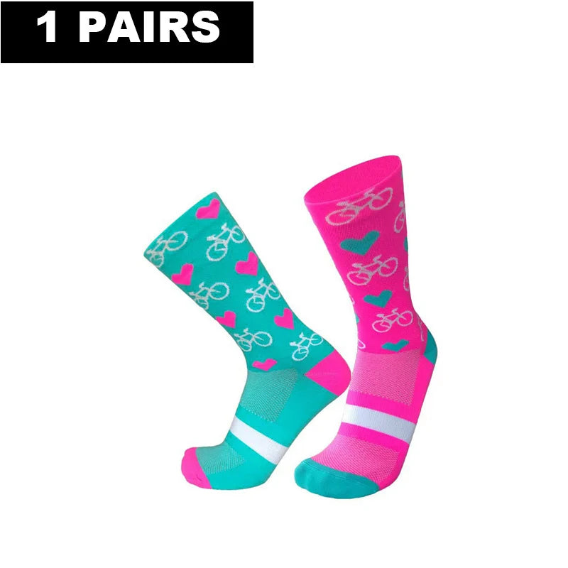 1/4Pairs New Professional Outdor Men Women Sport Socks Running Sports Fitness Cycling Socks Mesh Fast Drying Elastic Hiking Sox