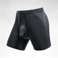 Men's extended sports underwear, men's gunball-style split four-corner anti-friction leg pants, large-sized breathable running f