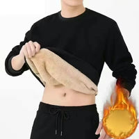 1pcs Men Thickening Velvet Warm Casual Top Men's Winter Long-sleeved Thermal Underwer Male Round Neck Fashion T-shirt M-5XL
