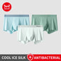 MIIOW 3Pcs Ice Silk Man Underwear Boxer Metal Fiber Antistatic Men Underpants Seamless Cut Hem Men's Panties Boxers Shorts Trunk