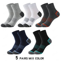 High Quality Lot Men's Socks Casual Breathable Run Sports Socks 5 Pairs Male Cotton Socks Winter Black Socks Men Large size38-45