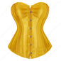 Bustier Corset Tops for Women Overbust Satin Sexy Lace Up Corset Gold Gothic Corset and Bustiers