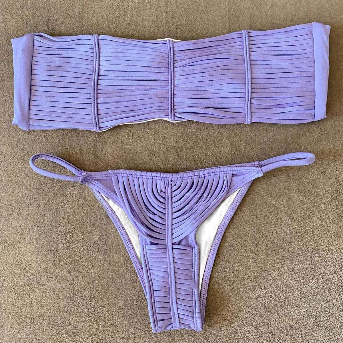 Sexy Braid Bikini Swimsuit Brazilan Bikini Set Swimwear for Women High Leg Halter Two Piece Bathing Suits Summer Female