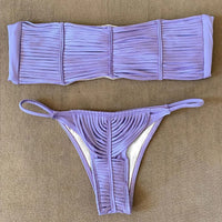 Sexy Braid Bikini Swimsuit Brazilan Bikini Set Swimwear for Women High Leg Halter Two Piece Bathing Suits Summer Female