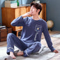 Autumn Cotton Pijama for Men Plus Size 3XL Lounge Pyjamas Set Male 2 Pieces Set Sleepwear Sleeping Top Pant Home Suit 2022