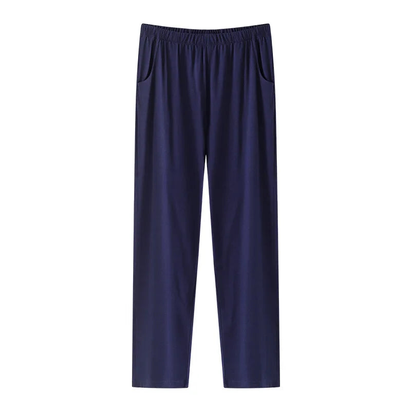 Men's Pajama Pants Modal Home Pants Thin Casual Loose Elastic Sports Morning Exercise Pants Simple Casual with Pocket Gray Soft