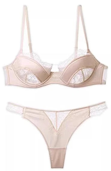 French Style Sexy Lingerie Ultra Thin Eyelash Lace Bra for Large Breasts Anti Sagging Support Bra Minimizer Bras for Women S-XL
