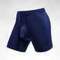 Men's extended sports underwear, men's gunball-style split four-corner anti-friction leg pants, large-sized breathable running f