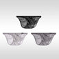 3PCS Japanese men's underwear ice silk low waist sexy triangle pants U convex three-dimensional silky tight