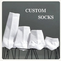 5pairs 2026 NO MOQ Custom Embroidered Mens Crew Unisex Basketball Sport Cotton Logo Socks Men With Logo