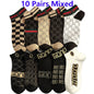 5/10/20 Pairs Winter Socks Men Short Breathable Luxury Socks Designer Brand Low-Cut Fashion Trendy Ankle Socks Geometric Pattern
