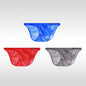 3PCS Japanese men's underwear ice silk low waist sexy triangle pants U convex three-dimensional silky tight