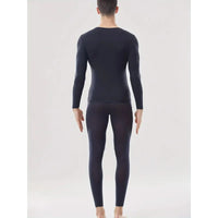 Autumn and Winter Men's Thermal Underwear Set - Semi-Transparent Comfortable Stretch Warm Top and Pants