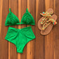 Sexy Braid Bikini Swimsuit Brazilan Bikini Set Swimwear for Women High Leg Halter Two Piece Bathing Suits Summer Female