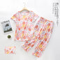 Pajama Sets for Women Summer Short Sleeve Plus Size Lightweight Sleepwear Suit Cute Fresh Homewear 2pcs Suits