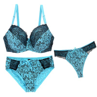 Nouvell Seamless Push Up Bra Sets For Women 3 Piece Underwear Transparent BCDEF Cup Beige Black Blue Purple Red White Lingerie