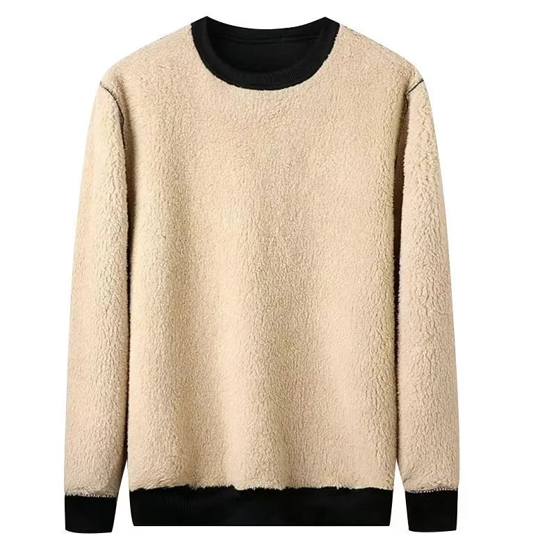 1pcs Men Thickening Velvet Warm Casual Top Men's Winter Long-sleeved Thermal Underwer Male Round Neck Fashion T-shirt M-5XL
