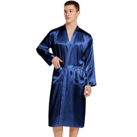 Burgundy Bridegroom Wedding Robe Long Kimono Bathrobe Gown with Pocket Belt Spring Summer Sleepwear Homewear Satin Loungewear