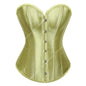 Bustier Corset Tops for Women Overbust Satin Sexy Lace Up Corset Gold Gothic Corset and Bustiers