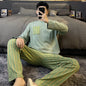 Autumn Cotton Pijama for Men Plus Size 3XL Lounge Pyjamas Set Male 2 Pieces Set Sleepwear Sleeping Top Pant Home Suit 2022