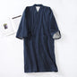 Japanese Style Cotton Men's Kimono Pajamas Robes for Spring and Summer Thin and Oversized Bathrobes Home Clothes Mens Pajamas