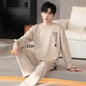 Autumn Cotton Pijama for Men Plus Size 3XL Lounge Pyjamas Set Male 2 Pieces Set Sleepwear Sleeping Top Pant Home Suit 2022