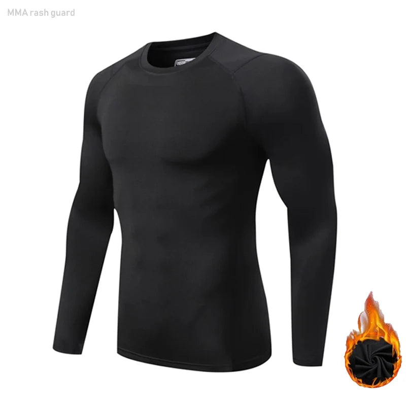 Fleece Underwear Men's Winter Thermal Shirt Pants First layer Long johns Warm Sweat Suit Compression Base Layer Sports tights