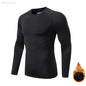 Fleece Underwear Men's Winter Thermal Shirt Pants First layer Long johns Warm Sweat Suit Compression Base Layer Sports tights